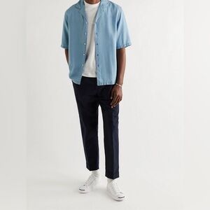 OFFICINE GENERALE Men's Eren Denim Camp Shirt